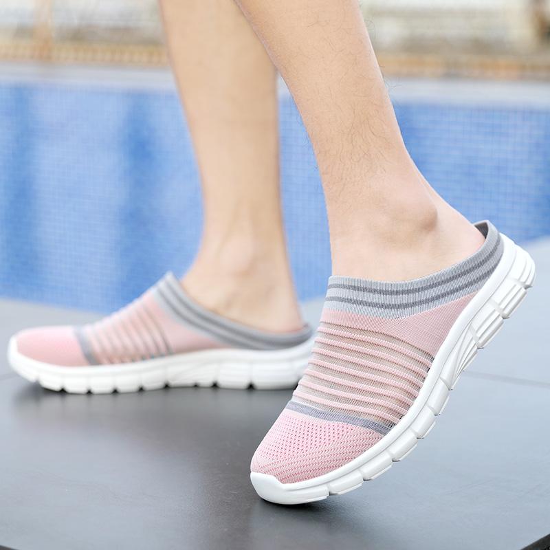 

Женские туфли для ходьбы, тапочки, балетки, сетчатые лоферы, летние сандалии, спортивная уличная удобная обувь, кроссовки, подарок для девушки/мамы, размеры 36-46 36 розовый