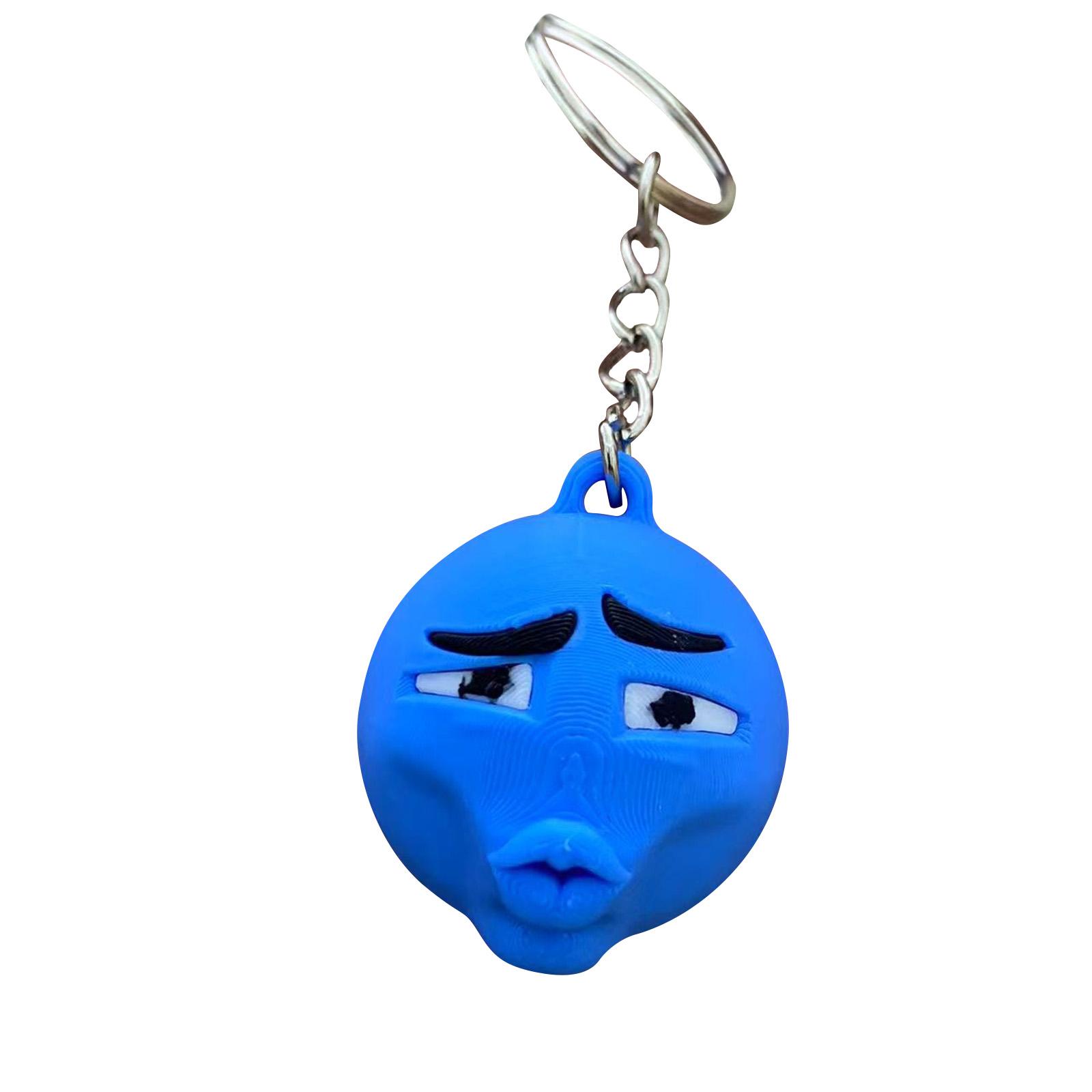 

Imitation Blue Expression Keychain, Interesting Pendant, Interesting Decorative Key Chain, Imitation Children s Gift (1 Piece) One Size