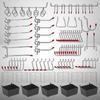 114Pcs Rust-proof Pegboard Hooks Save Space Storage Hooks Tool Set Metal Panel Hang Store