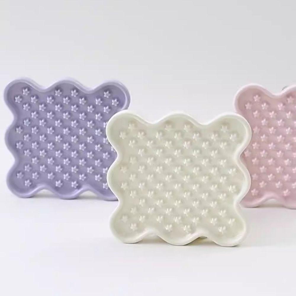 Anti Choking Pet Slow Fooder Ceramic Pet Canning Lick Tray Dog Food Bowl  for Feeding