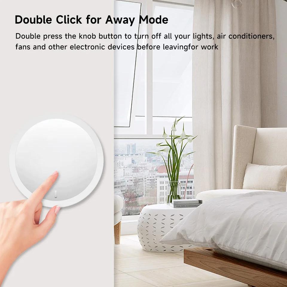 ZigBee Smart Drehschalter DIY Drahtloser Szenen-Taster Drehbarer Dimmerschalter Hausgeräte-Automatisierung Verknüpfung Fernbedienung