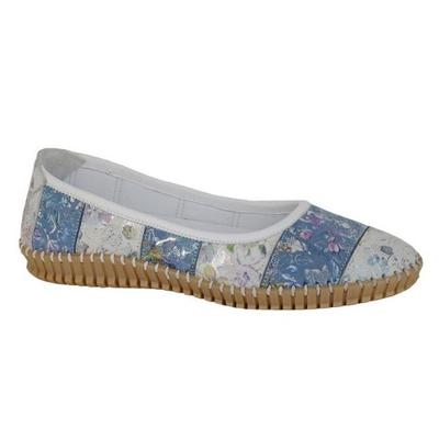 Womens/Ladies Floral Leather Casual Shoes