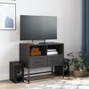 VidaXL Meuble TV noir 68x39x60,5 cm acier, support TV, buffet TV, armoire hifi, banc TV, armoire en métal, meuble 846548