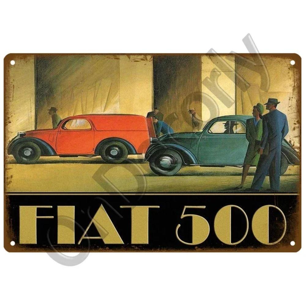 FIAT Garage Bar Metal Sign, Auto Brand Wall Decor 20x30cm