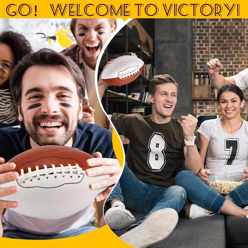Nuove Taglie 3/6/9 Palloni da Football Americano Autografati Trofeo di Football Regalo Memorabile Bianco Vuoto Rugby Americano Adatto per Partite di Rugby