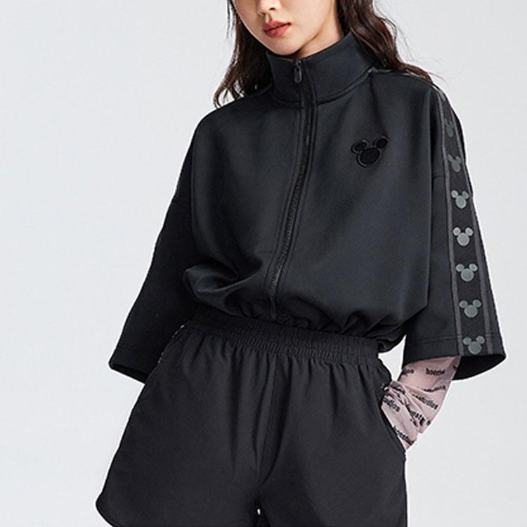 Li-Ning Disney Joint Fashion Series Casual Loose Stand-up Collar Jacket Unisex Jacket Black AWDR580-5