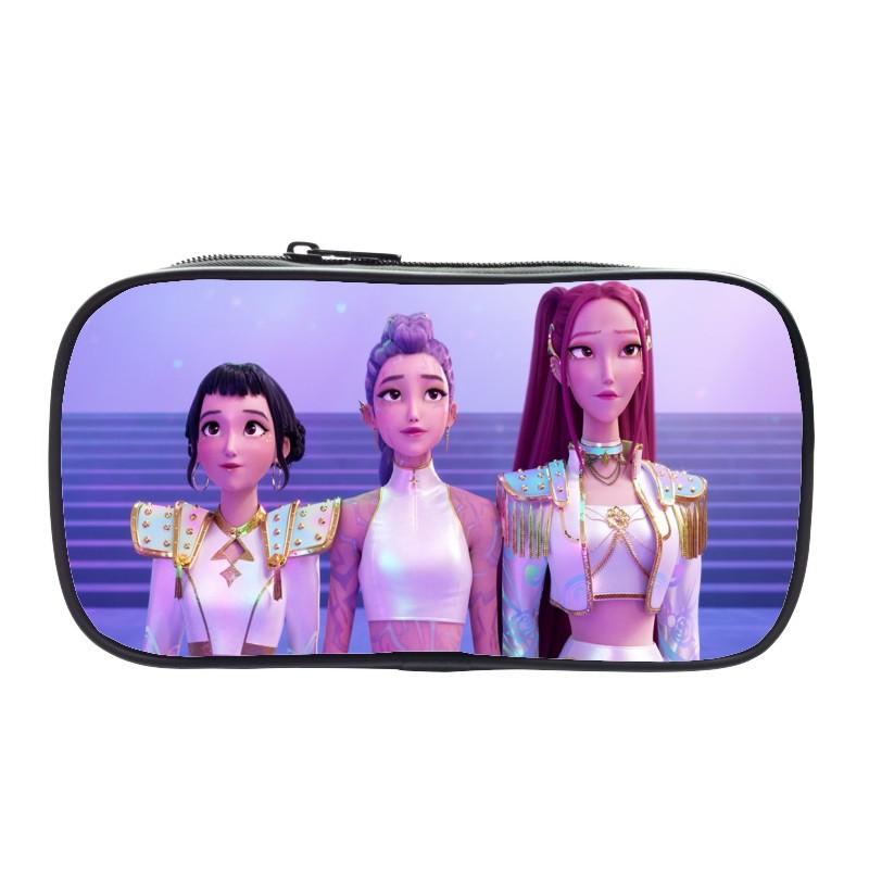 New Printed Witch Huntrix Kpop Student Pencil Bag Kpop Storage Stationery Bag Pencil Bag Men and Women