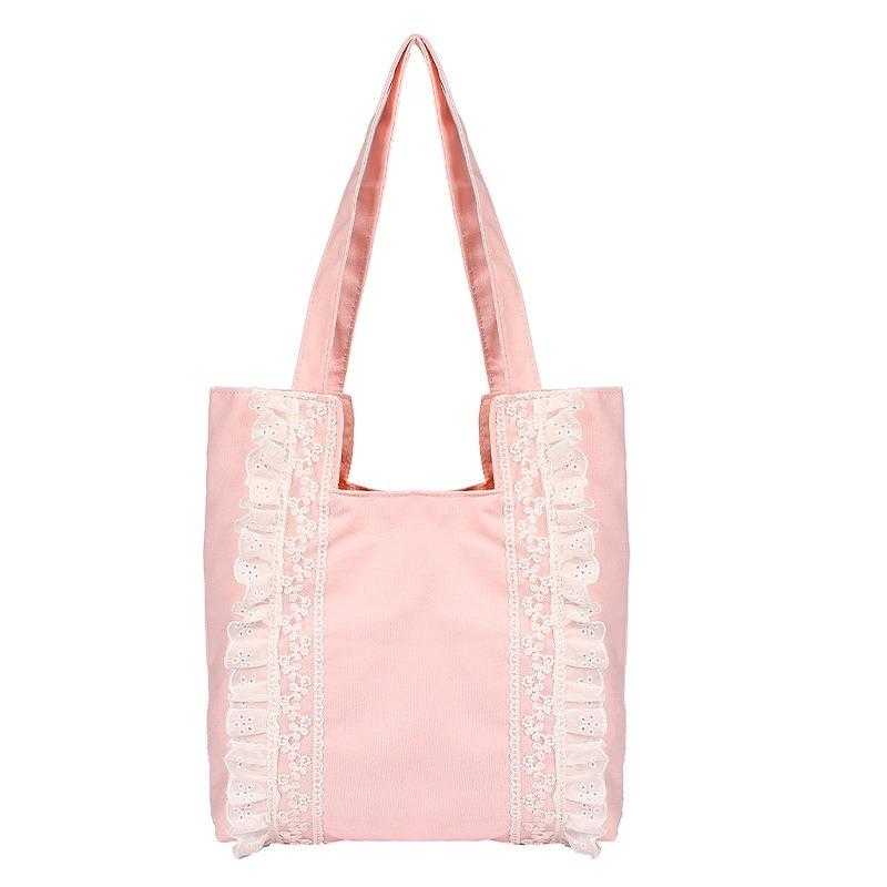 

Сладкий ветер кружево портативная сумка-тоут женская сумка лето новая сумка на плечо с бантом сумка под мышку one size fits all розовый