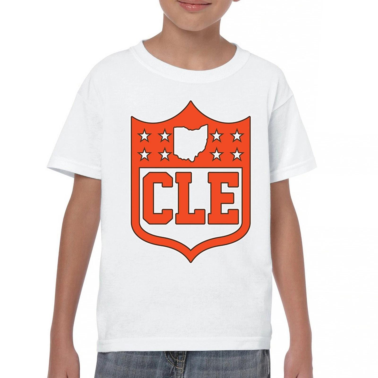 Cleveland Shield Youth kids boys T-Shirt Game Day Fantasy Football Fan Lake Erie Kids 110