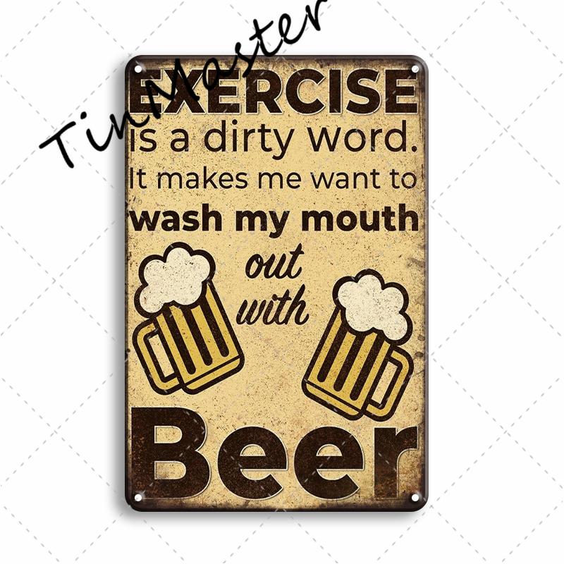 Popular Beer Metal Poster Sign Vintage Pub Bar Signs Plaque Metal Sign Home Wall Decor Restaurant Kitchen Room Decoration