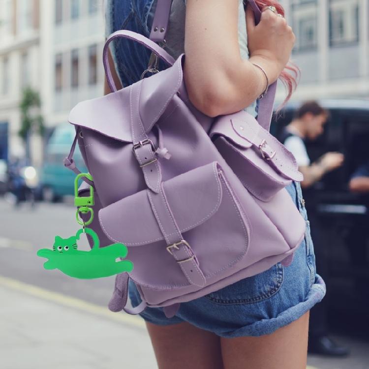 Cartoon Cat Pendant Lovely Animal Shaped Keychain Plastic Keyring Bag Ornament