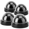 Black Hemisphere Fake Surveillance Camera with Monitor Headlight - Anti-theft Simulation Camera
