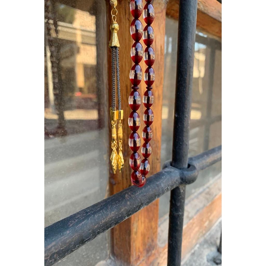 Herren-Gebetsperlen aus Vernier-Pulver-Bernstein