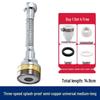Splash-Proof Copper Kitchen Faucet Extension Nozzle with Pressurized Shower Head Aerator