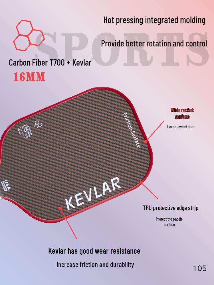 5th Gen Carbon Fiber Kevlar Pickleball Paddle Set for Professional Competition