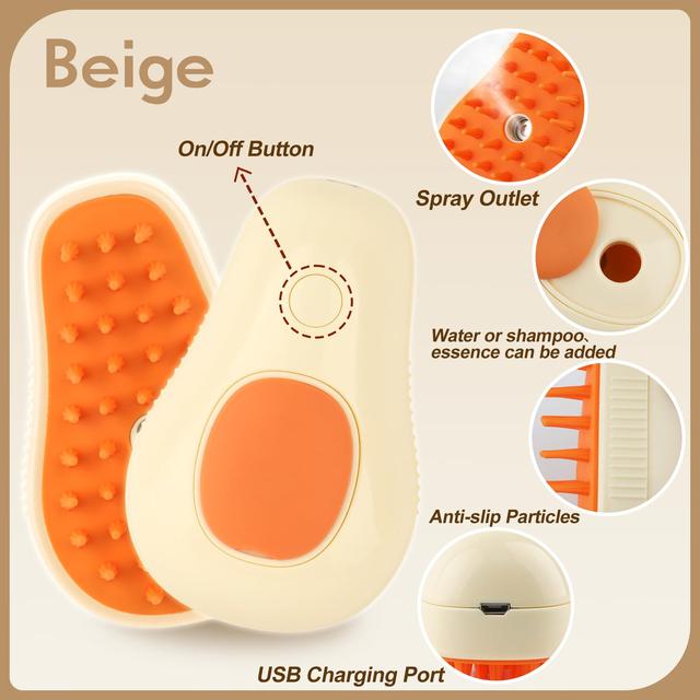 3 In 1 Pet Brush Cat Steam Brush Comb Dog Brush Electric Spray Cat Hair Brushes Massage Pet Grooming Hair Removal Combs