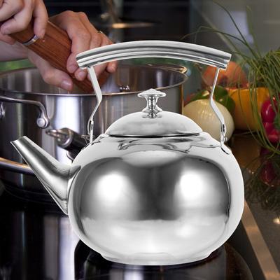 Kochkessel mit Sieb, Robuster Edelstahl, Herdgeeignet für Zuhause, Reisen, Pfeifender Wasserkocher