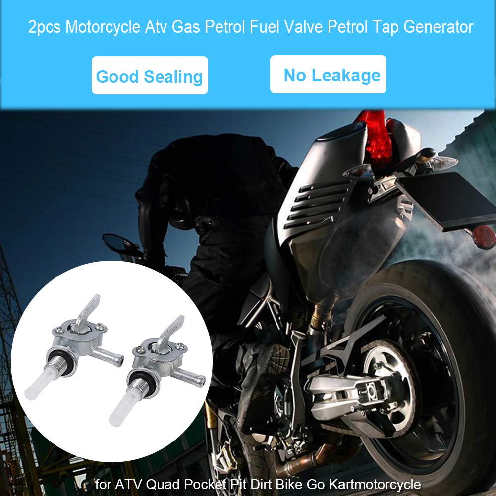 1/4npt Faucet Fuel Switch Gasoline Cock Fuel Cock 2pcs Gas Tank Switch Leak Proof Durable Motorcycle Accessories