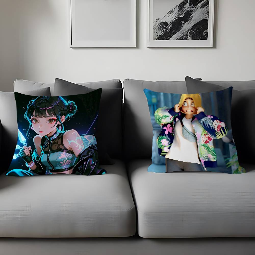 Demon Hunters ZOEY Pillowcase 45x45cm Cute Pillowcase Living Room Sofa Cushion Cover Bedroom Home Decoration Children's Gift