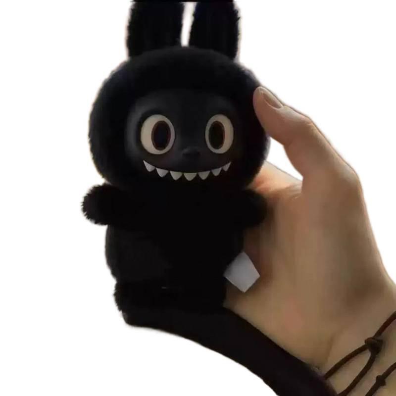 Cute Labu 17cm Plush Keychain Charm - Soft Kawaii Stuffed Animal Pendant for Bag, Backpack, Keys | Unique Decorative Gift for Kids, Teens, Collectors