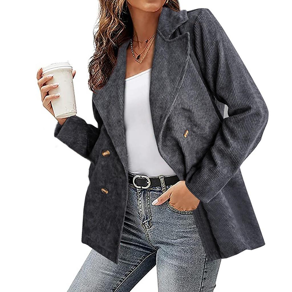 Women's Autumn And Winter Fashion Double-breasted Small Jacket Tops