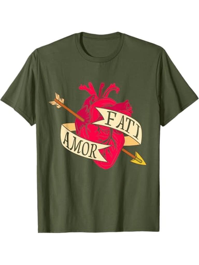 Stoicism Philosophy Shirts Amor Fati Tshirt 100 Cotton Oneck Short Sleeve Summer Casual Unisexs Tshirt Streetwear