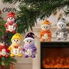 Snowman Pattern Holiday Decor Christmas Wooden Ornaments, 2D Flat Vintage Xmas Tree Hanging Farmhouse Style Decoration, Cute Winter Ornament for Tree,