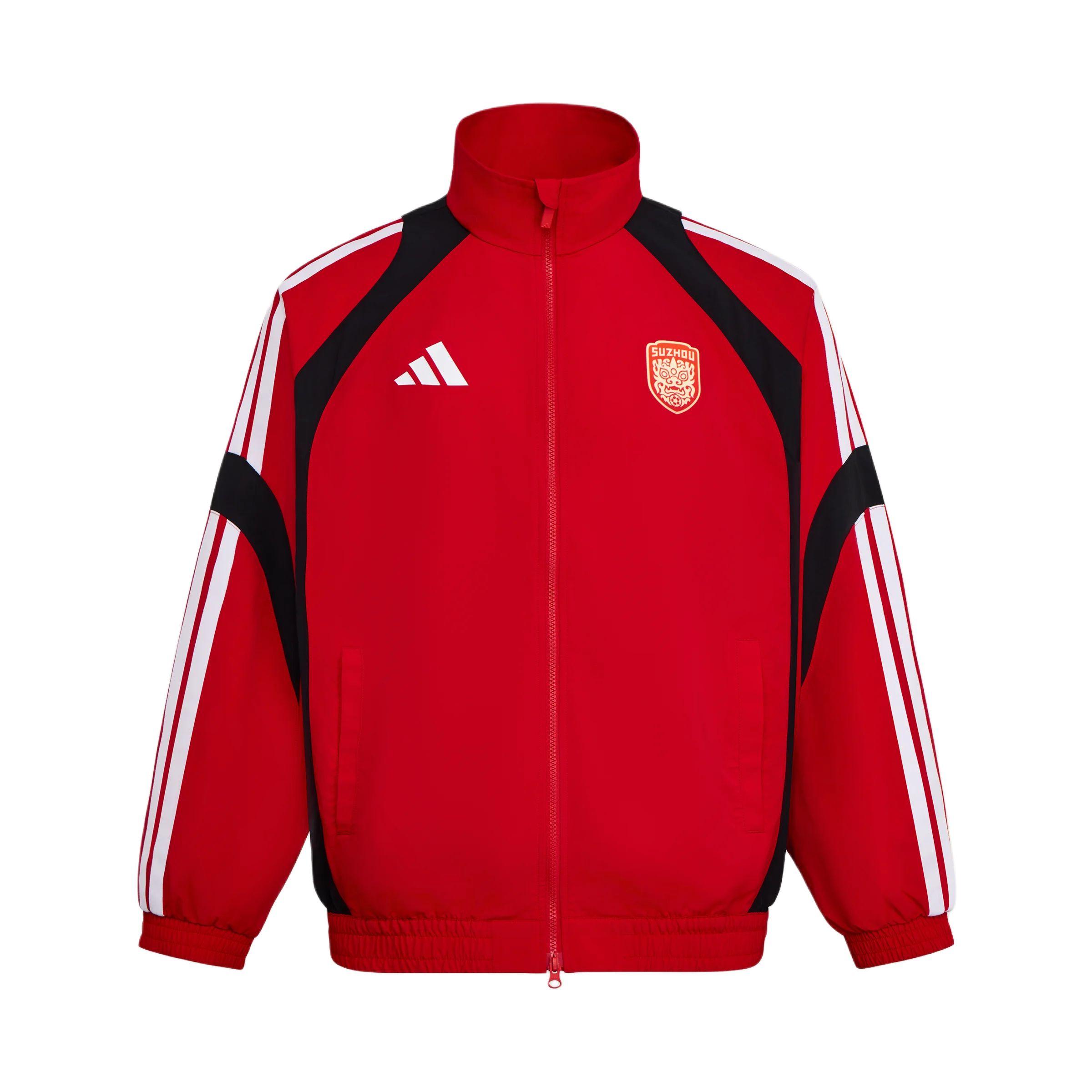 

Adidas Jackets Unisex Light Scarlet/Black Stand Collar Moderate Other LG1973 XL