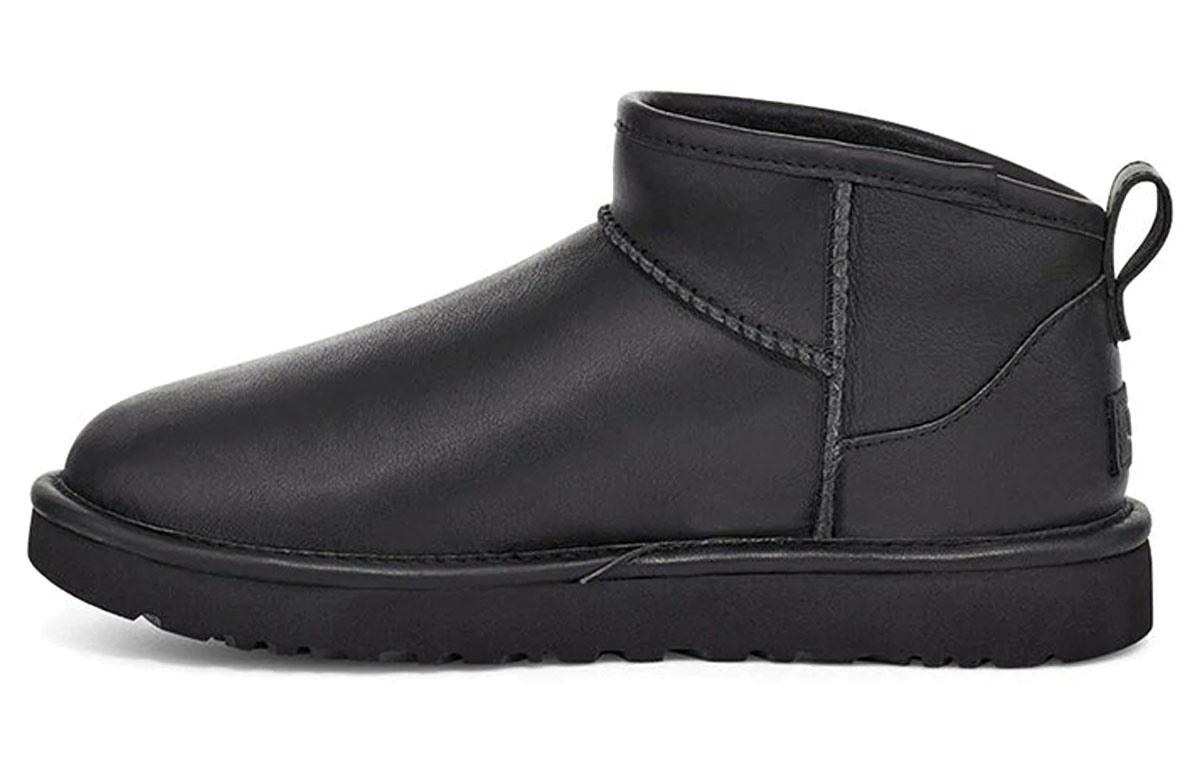 UGG Classic Ultra Mini Кожаные Черные Женские 1117534-BLK 36