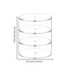 Clear Acrylic Cylindrical Organizer Compact Round Display Case with Internal Shelves