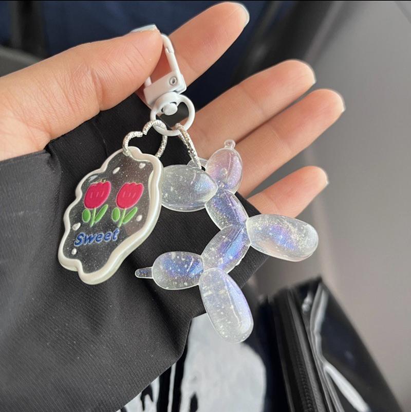 Balloon Dog Luminous Keychain Balloon Dog Glow At Night Pewndant Keyring Accessories Backpack Bags Pendant Kawaii Things Y2K New