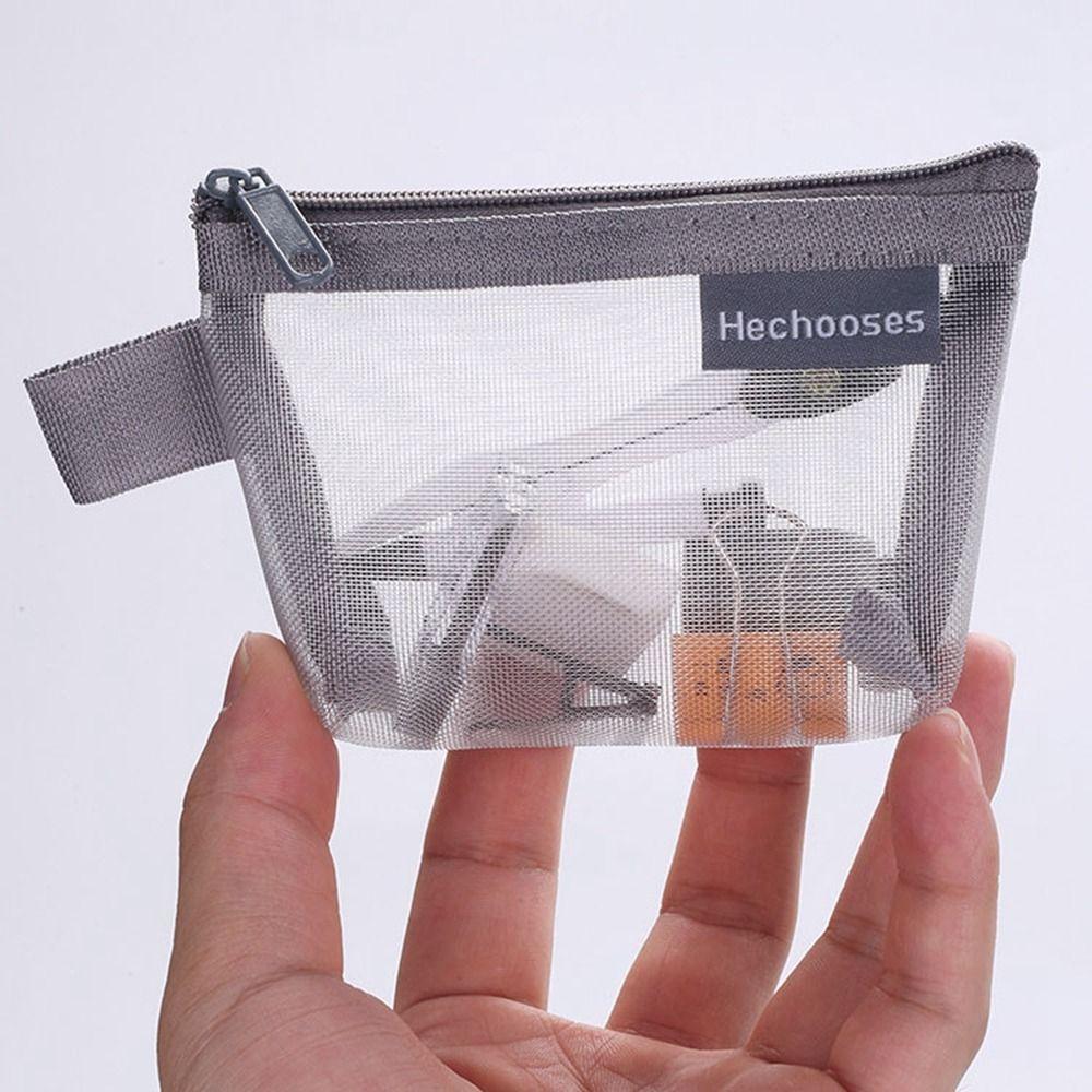 Cosmetic Cases Wash Pouch Makeup Brush Storage Bag Storage Bag Small Coin Purse Mesh Cosmetic Bag