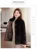 Noble Lady Winter Plush Faux Fur Coat for Middle-aged & Elderly Women