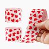6Pcs Heart Shaped Pattern Crepe Paper Streamers, Elegant Party Decoration Ribbons, Red Heart Shaped Streamers Rolls