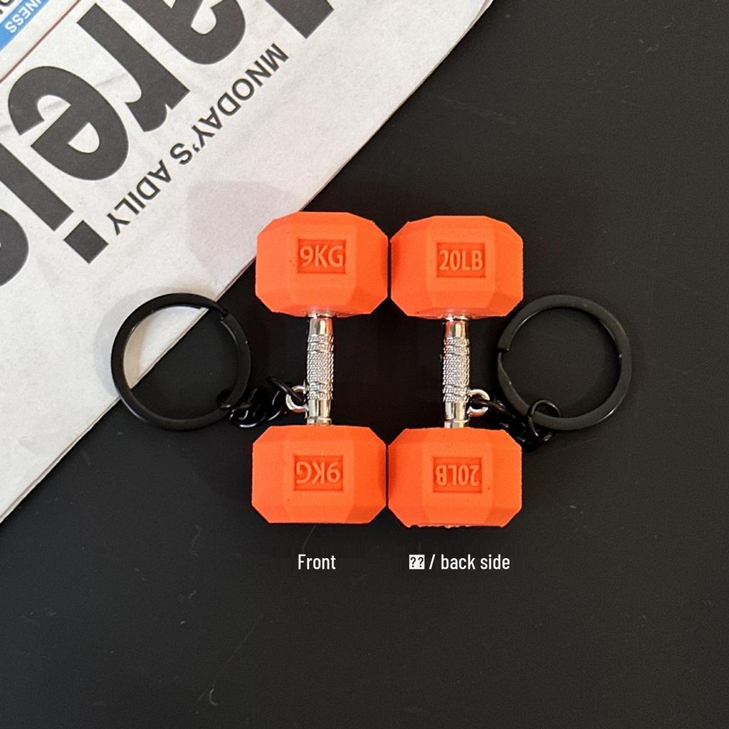 Fitness Series Gummi-Schlüsselanhänger: Hantel- & Kurzhantel-Anhänger für Geschenke