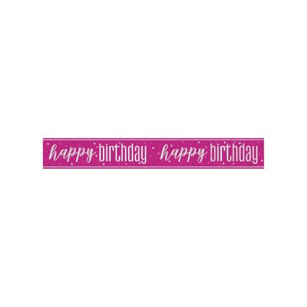 Unique Party Foil Prism Happy Birthday Banner