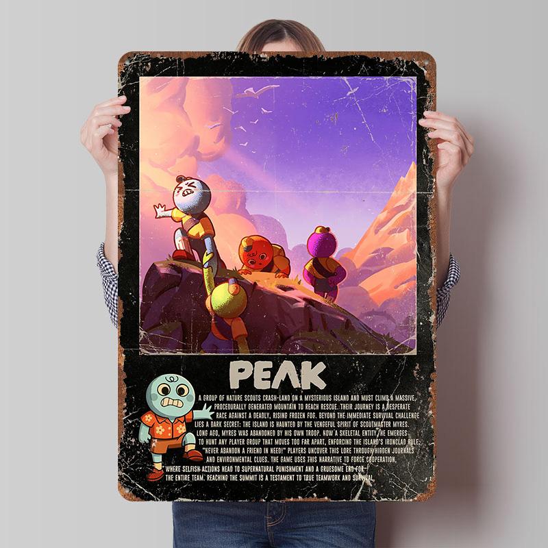 

Peak The Game Poster Customized Wall Art Vintage Metal Signs Retro Tin Plaque for Man Cave Interior Decoration Living Room Decor 7.9x11.8In(20x30cm)