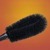 Car Tire Cleaning Brush Angled Spoke Brush Round Wheel Brush for Rim Wheel Cleaning Soft Bristles Non-Scratch Ergonomic Handle Automotive Cleaning