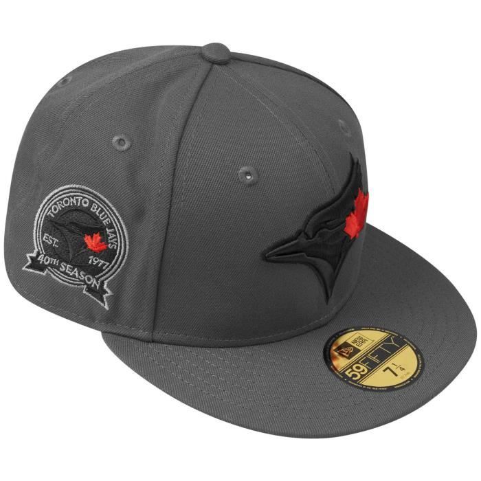 Casquette mlb toronto blue jays 40th - new era - 59fifty - charcoal - blanc - homme