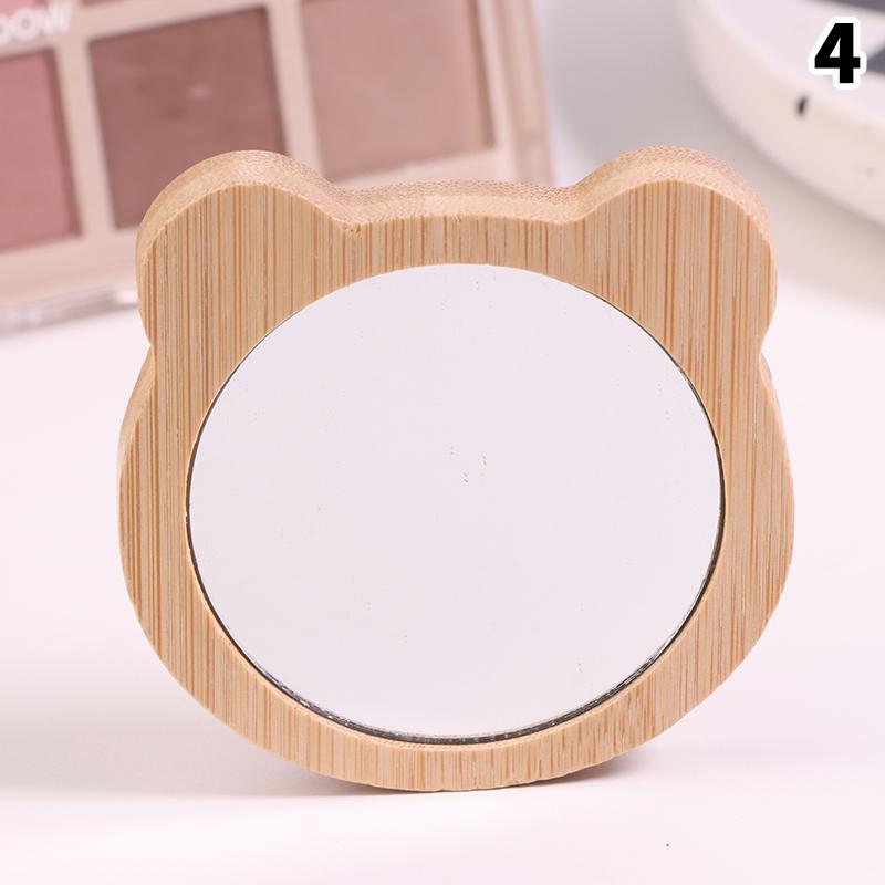 

Шт. Простое деревянное переносное зеркало, мини-маленькое зеркало для макияжа, женское ручное зеркало для макияжа, маленькие круглые зеркала 4