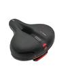Mountain Bike Saddle with Center Hole, Cushion, USB Charging Tail Light Holder, Shock Absorbing Ball, and Lighted Seat Bag