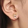 Xinyixin Christmas Tree Reindeer Zircon Stud Earrings with Colorful Bead Backs