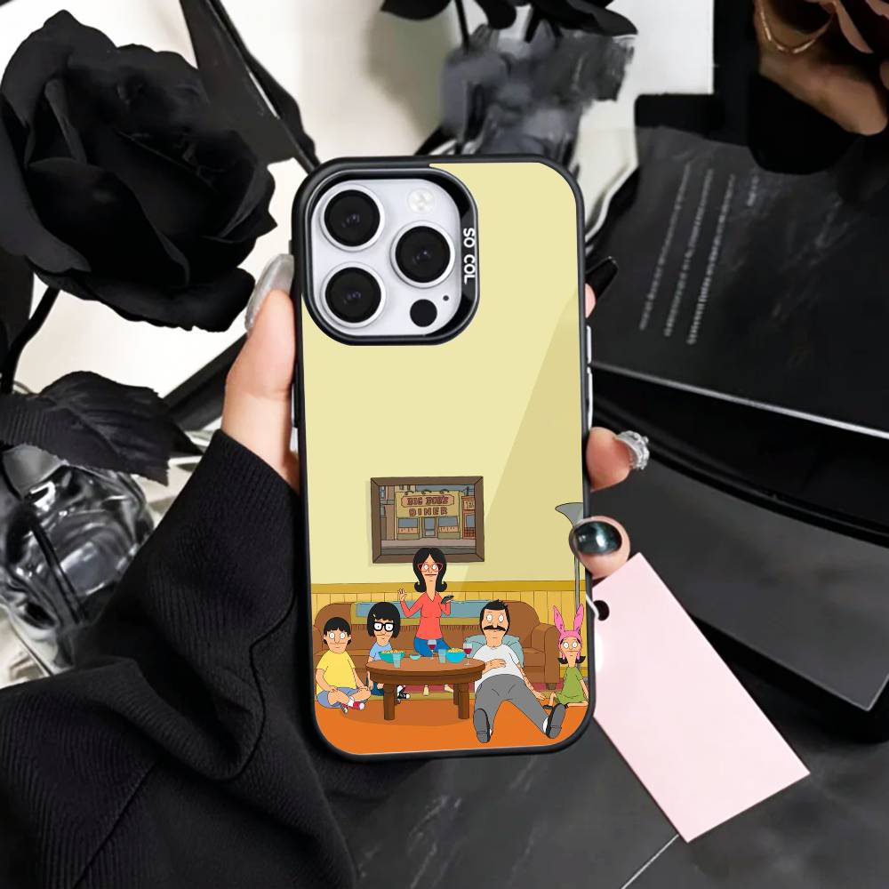 F-Funny F-Family Bob's Burgers Phone Case For iPhone17,16,15,14,13,12,11 Plus,Pro Max Colored Silver Plated Inside Cover