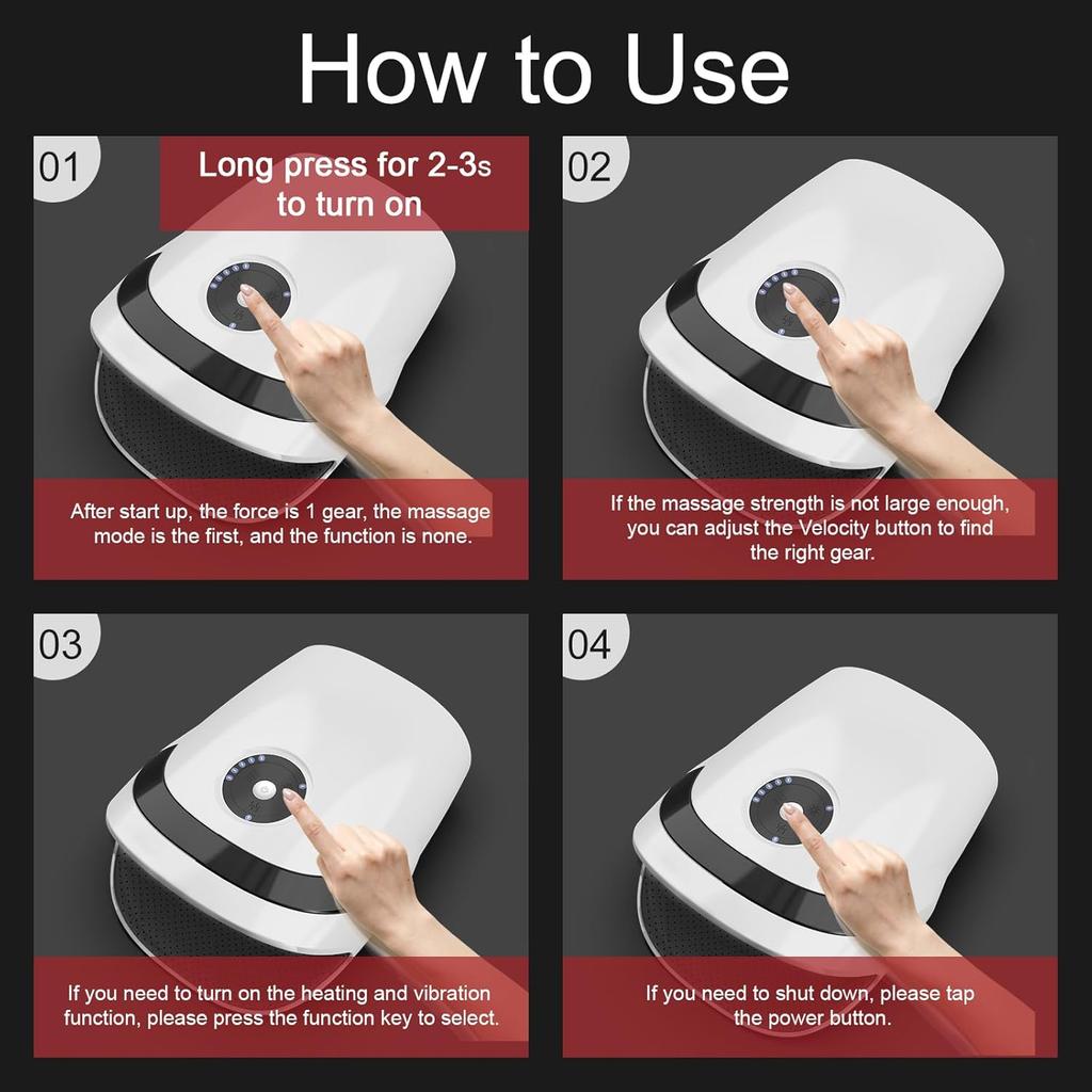 Electric Finger Massager Palm Finger Air Pressure Kneading Heat Therapy Smart Wireless Multi-Function Hand Massager