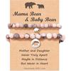 Pink Zebra Bracelet Set with Butterfly, Bear, and Heart Pendants - Mother-Daughter Best Friend Gift for Women