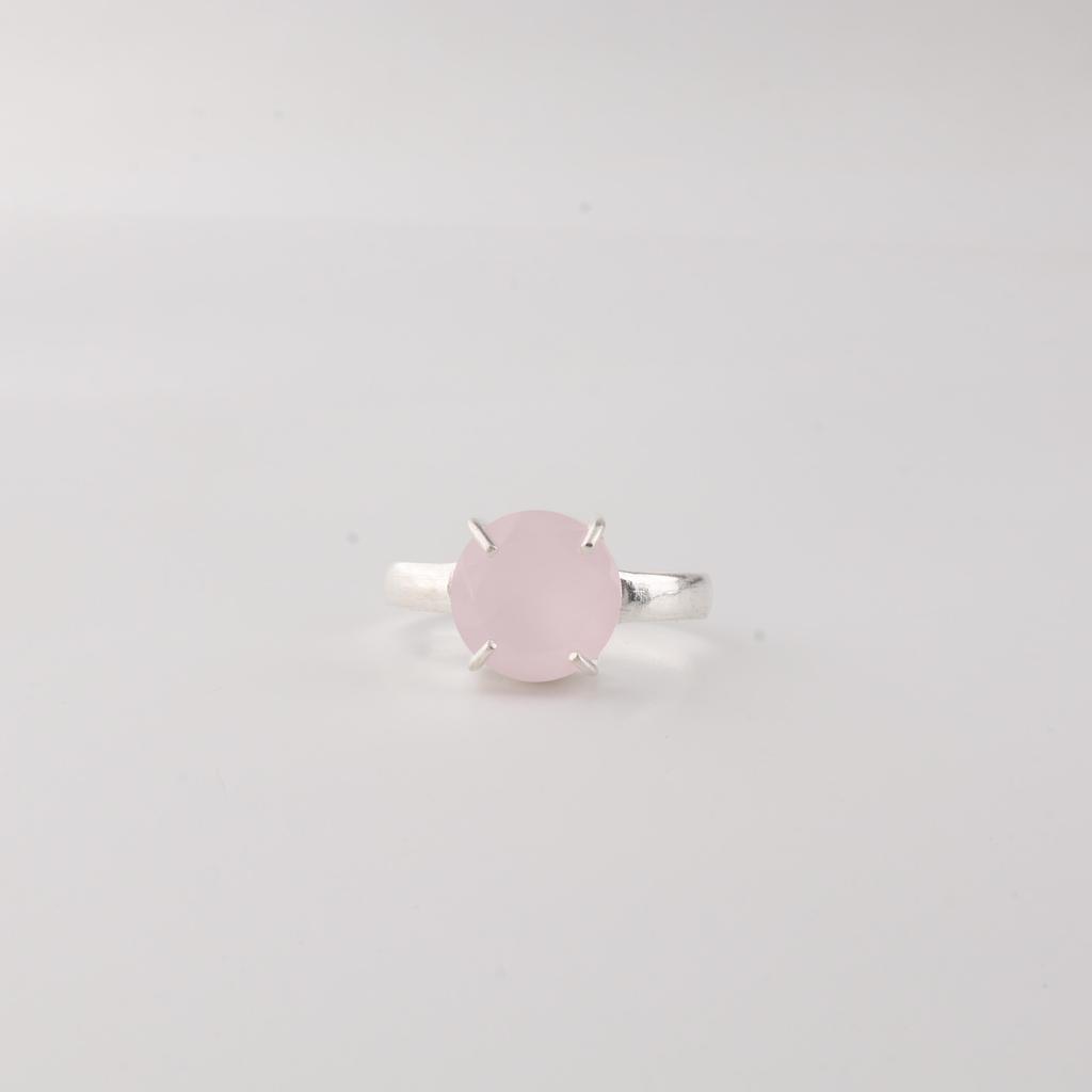 Rose Chalcedony Gemstone 925 Sterling Silver Handmade Designer Women Ring For Gift  RR-72-21