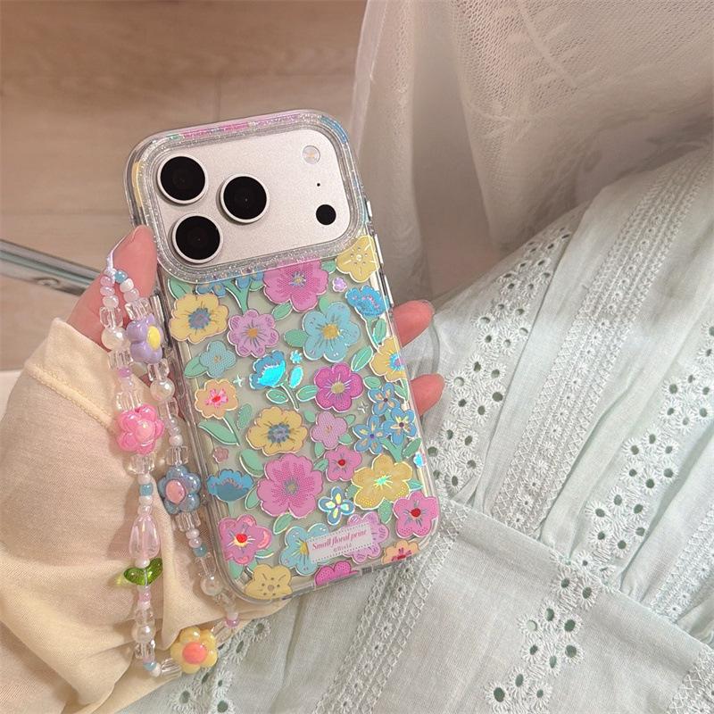 Spring Fresh Green Leaves & Colorful Flowers iPhone 17/16 Pro Max/15/14 Case