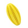 Pet Chew Toy Food Leakage Puzzle Slow Feeder Rugby Shape Natural Rubber Bite-Resistant Clean Teeth Massage Gums Dog Toy