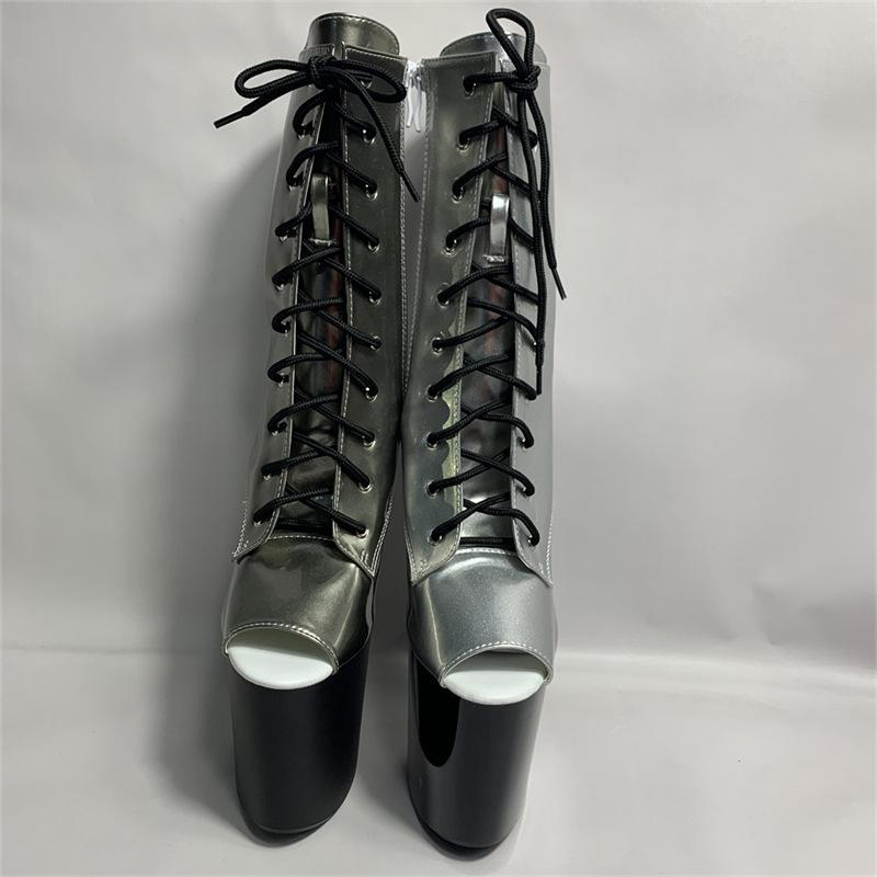 20CM Women Ankle Boots Platforms Shoes Nightclub Cosplay Sexy Pumps Thin Heels Peep Toe Shoes
