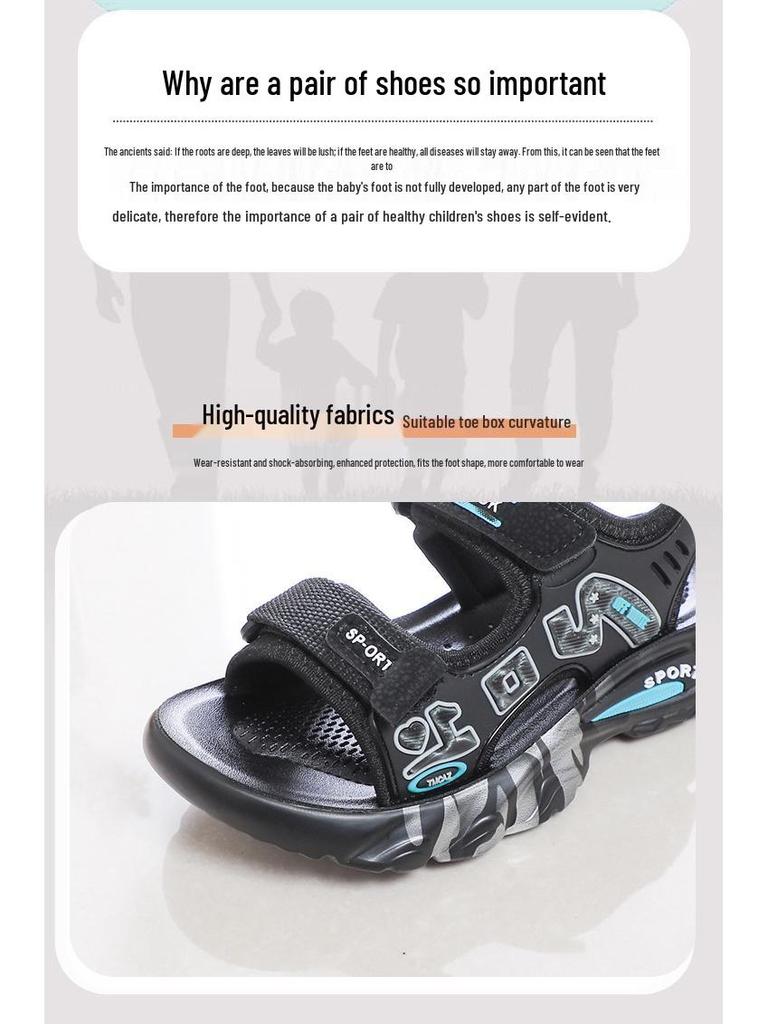 Boys' Summer Sports Sandals: Breathable Beach Shoes